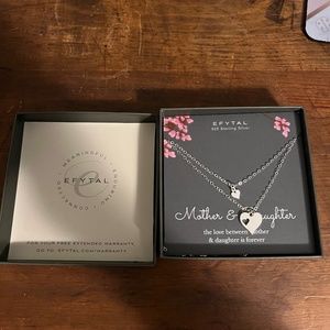 NEW Mother & Daughter Necklace Gift Set Sterling Silver